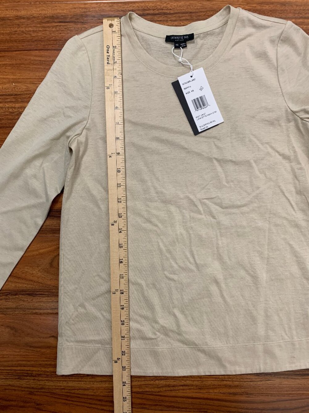 Lafayette 148 Raffia Hemp Blend Long Sleeve Top NWT - Picture 7 of 10